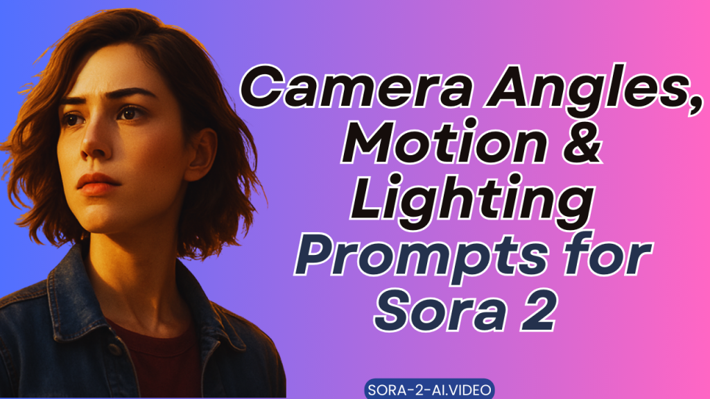 Camera Angles, Motion & Lighting Prompts for Sora 2 